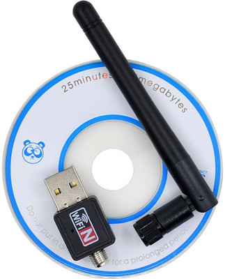 

TOLERAR USB Wifi Network LAN Card With Antenna signal enhanced wireless card wifi receiver desktop laptop portable USB adapter USB Adapter(Black)