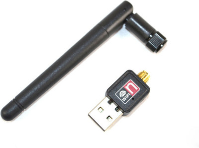 

SCORIA USB WiFi Network LAN Card With Antenna With 5dbi IEEE 802.11n/g/b Mini Adapters USB Adapter(Black)