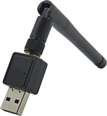 

SCORIA Network LAN Card With Antenna Receiver Dongle LAN Network Card 2.4GHz 802.11n/g/b USB WIFI Antenna USB Adapter(Black)