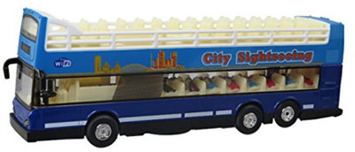 

Play King Sonic Die Cast Metal Side Seeing Bus 8150(Blue)