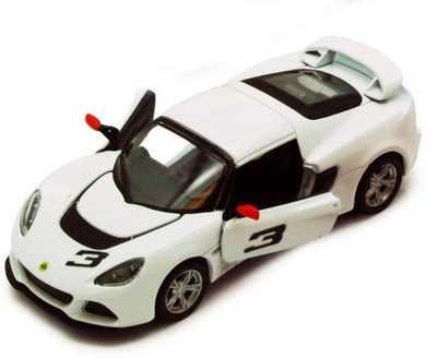 

Civil 2012 Lotus Exige S #3, White Kinsmart 5361 D 1/32 Scale Diecast Model Toy Car(Multicolor)