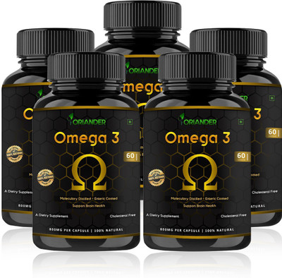 

Oriander oriander 100% natural, pure & organic omega 3 extract 800 Mg 60 capsules (pack of 5)(450 g)
