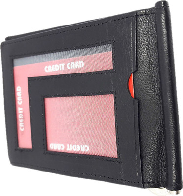 

Rockwell fashion Men Black Genuine Leather Card Holder(6 Card Slots), Black variation