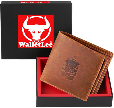 

WalletLee Men Brown Genuine Leather Wallet(8 Card Slots)