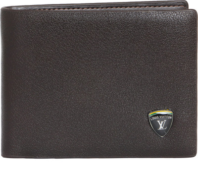 

LV Men Brown Artificial Leather Wallet(6 Card Slots), Dark coffee