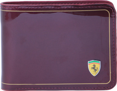 

Ferrari Shining Men Maroon Canvas Wallet(3 Card Slots)