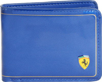 

Ferrari shining Men Blue Canvas Wallet(5 Card Slots)