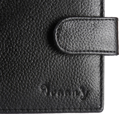 

IVAAN'S Men Black Genuine Leather Wallet(6 Card Slots)