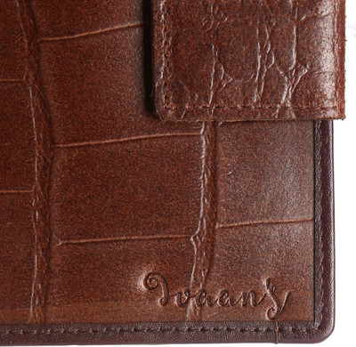 

IVAAN'S Men Brown Genuine Leather Wallet(6 Card Slots), Dark brown
