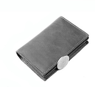 

Wildmount Men Grey Genuine Leather Card Holder(20 Card Slots)