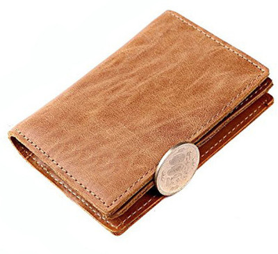 

Wildmount Men Tan Genuine Leather Card Holder(20 Card Slots)