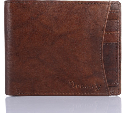 

IVAAN'S Men Brown Genuine Leather Wallet(10 Card Slots), Antique brown