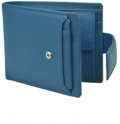 

vrom Men Blue Genuine Leather Wallet(9 Card Slots)