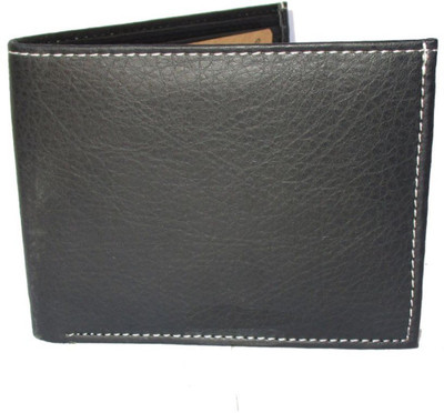 

LAER Men Black Artificial Leather Wallet(5 Card Slots)