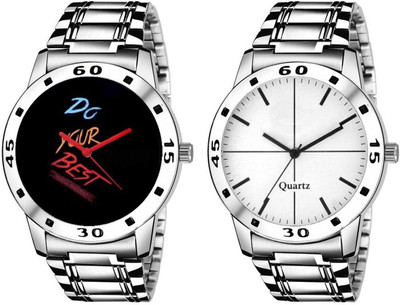 

ProX Combo Of 2 Analog Metal Strap Watch - For Men PLST-623 Watch - For Men