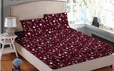 

Astra 140 TC Polycotton Double Printed Bedsheet(Pack of 1, Brown)