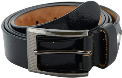 

LAER Men Formal Black Genuine Leather Belt