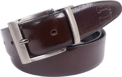 

love u buddy Men Casual Brown Genuine Leather Reversible Belt, Black;brown