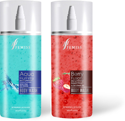 

Femiss Aqua-Berry Body wash(500 ml, Pack of 2)