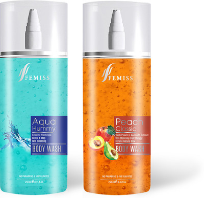 

Femiss Aqua-Peach Body wash(500 ml, Pack of 2)
