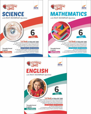 Olympiad Champs Science, Mathematics, English Class 6 with Past Questions 2nd Edition (set of 3 books)(English, Paperback, Disha Experts)