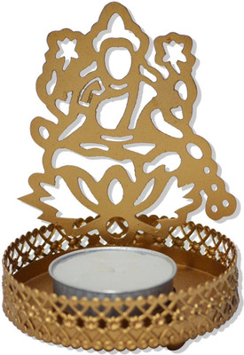 Shagun For You Laxmi Iron 1 - Cup Tealight Holder(Gold, Pack of 1)