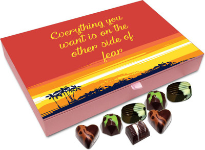 

Chocholik Gift Box - Everything You Want Is On The Other Side Of Fear - 12pc Truffles(144 g)
