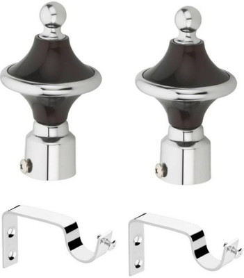 GROWNIX Silver, Brown Rod Rail Bracket Metal