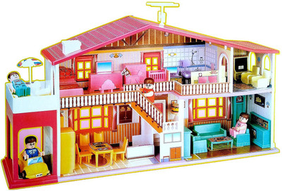

Toyshine DIY 50 Pcs Doll House Creative Edition, Accessories Included(Multicolor)