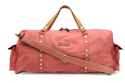 

The House of Tara (Expandable) Special Coated Canvas Large Gym Travel Duffel Bag(Pink)