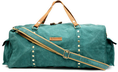 

The House of Tara (Expandable) Special Coated Canvas Large Gym Travel Duffel Bag(Green)