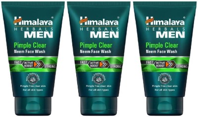 

Himalaya MEN Pimple Clear Neem Face Wash (pack of 3) Face Wash (50 ml) Face Wash(150 ml)