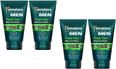 

Himalaya MEN Pimple Clear Neem Face Wash (pack of 4) Face Wash (50 ml) Face Wash(200 ml)