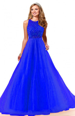 MF Retail Anarkali Gown(Blue)
