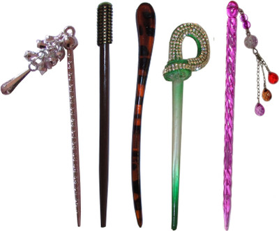 

eloquent Combo of Multi Color Juda Sticks Bun Stick(Multicolor)