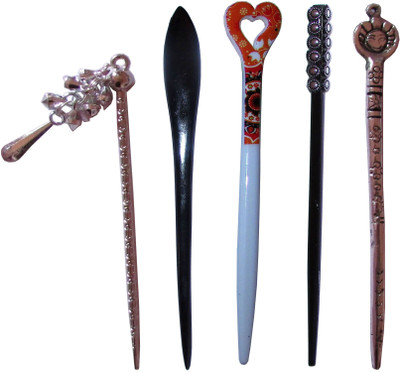 

accommodate Combo of Multi Color Juda Sticks Bun Stick(Multicolor)