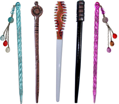 

SHRARATI Combo of Multi Color Juda Sticks Bun Stick(Multicolor)