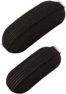 FOK Set Of 2Pc Tic Tac Clip Base Hair Puff Up Volumizer Hair Style Maker Hair Accessory Bun(Black)