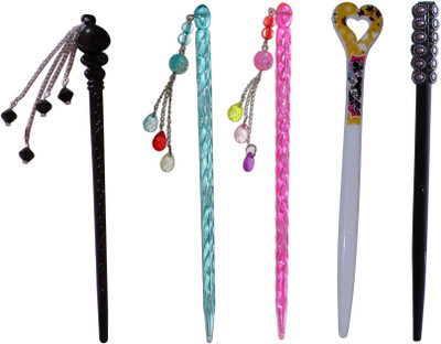 

liaison Combo of Multi Color Juda Sticks Bun Stick(Multicolor)