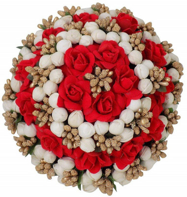 

Prime Artificial Gajra For Hair Bun, Juda Hair Accessories For Women And Girls Bun(Red)
