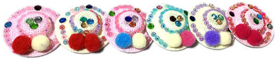 

New Arihant Traders New Arihant Traders- Hat Style Hair Clip/Hair Pin for Girls & Kids (Multicolor) (6 pieces) Tic Tac Clip, Hair Clip, Hair Accessory Set(Gold)