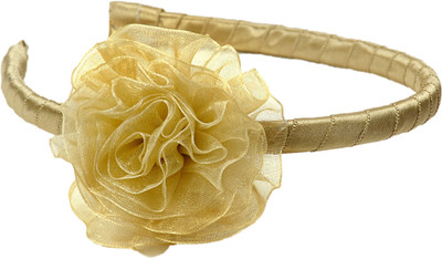 

Aarushi Creations Golden Pom Pom 001 Head Band, Hair Band(Gold)