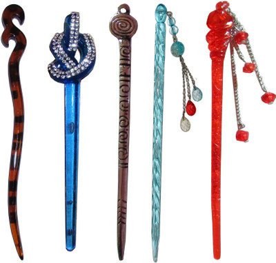

convalesce Combo of Multi Color Juda Sticks Bun Stick(Multicolor)