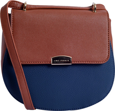 

Lino Perros Sling Bag(Blue, Brown)