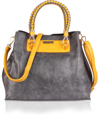

Luvoksi Hand-held Bag(Grey, Yellow)