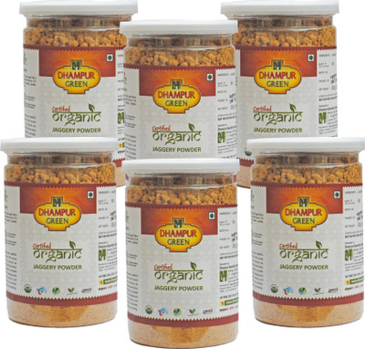 

Dhampur Green Organic Jaggery Powder (Desi Shakkar) Jaggery(300 g, Pack of 6)