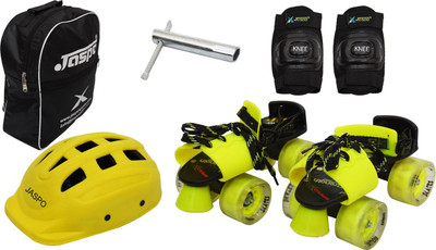 

Jaspo Roller Skates Combo Suitable for Age Group 6 to 14 Years Skating Kit