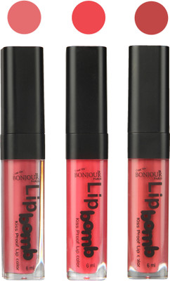 

Bonjour Paris Long lasting velvet matte lipstick(nude, peach, wild blush, 18 g)