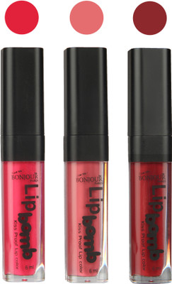 

Bonjour Paris Long lasting velvet matte lipstick(pink, nude, mauve, 18 g)