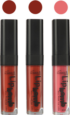 

Bonjour Paris Long lasting velvet matte lipstick(bunt amber, tan, nude, 18 g)